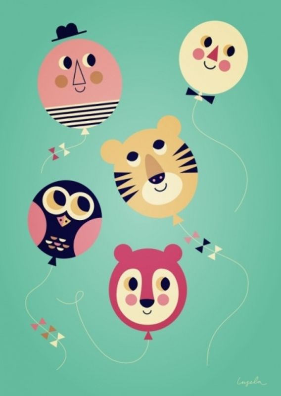 PLAKAT 50×70 – Balloons – Ingela P. Arrhenius