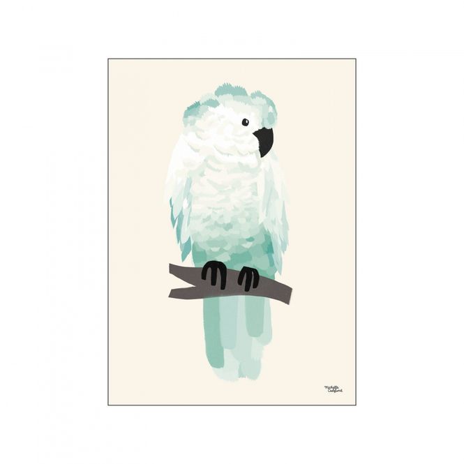 Hovedbilde PLAKAT - Green Cockatoo - 30 X 40 cm. - Michelle Carlslund