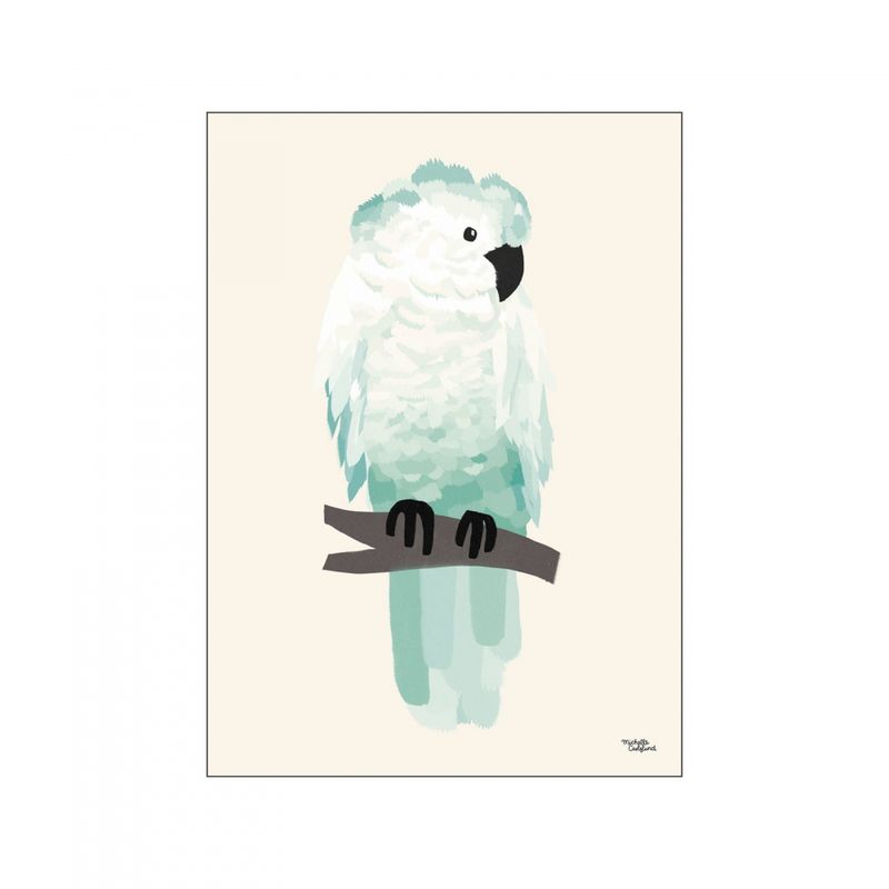 PLAKAT - Green Cockatoo - 30 X 40 cm. - Michelle Carlslund