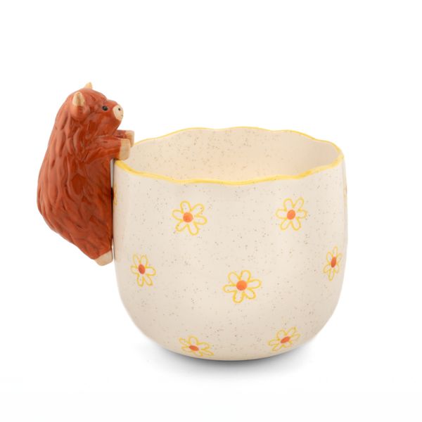 Hovedbilde BLOMSTERPOTTE – Highland Cow på kanten – Sass & ...