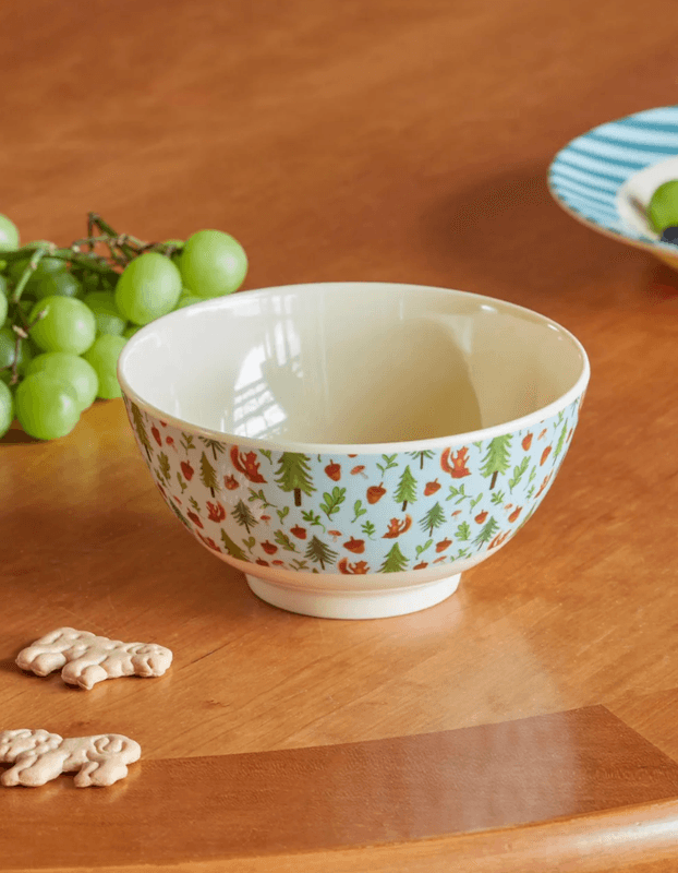 MEDIUM BOLLE – Happy Forest Print – Blå – Rice
