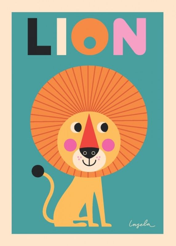 PLAKAT 50×70 – Lion – Ingela P. Arrhenius