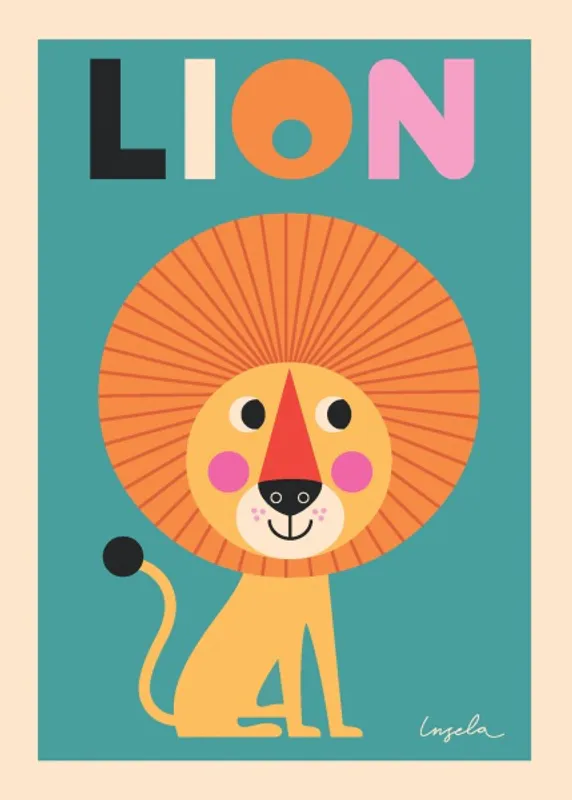 PLAKAT 50×70 – Lion – Ingela P. Arrhenius