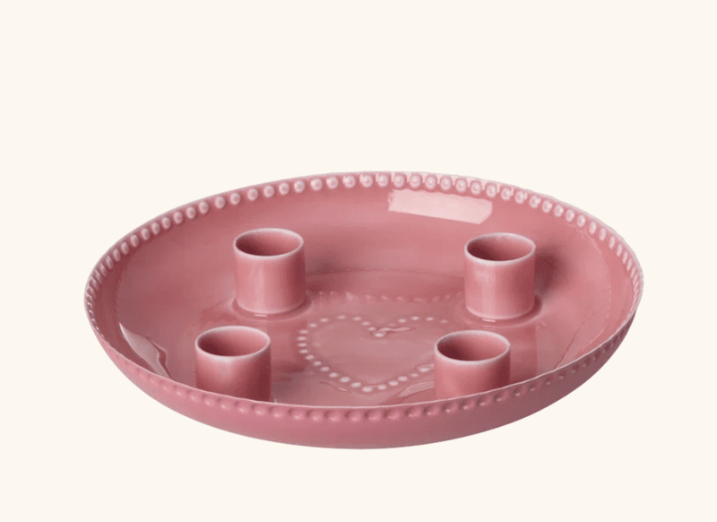 ADVENTSLYSESTAKE – Korallrosa med hjerte – Rice