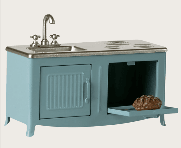 Hovedbilde KJØKKEN TIL MUSENE – Blå med ovn og vask – ...