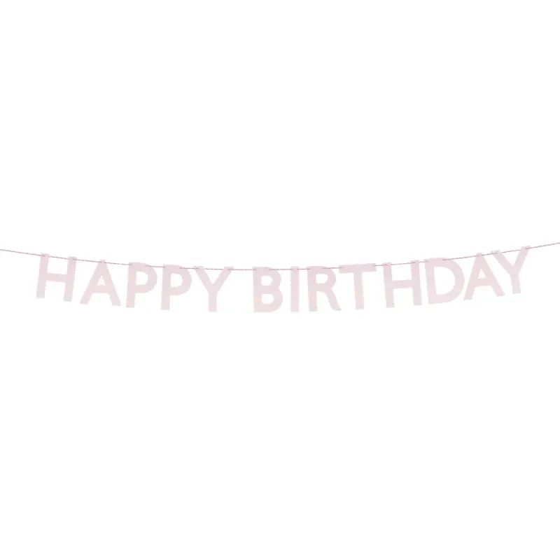 GIRLANDER – Rosa Happy Birthday – Meri Meri