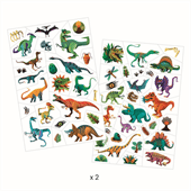 Hovedbilde TATOVERINGER – Dinosaurer – 2 ark – Djeco