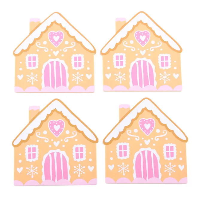 Hovedbilde GLASSBRIKKER – Pepperkakehus – 4 pk – ...