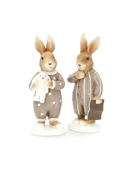 Hovedbilde PÅSKEPYNT – Kaniner i pysjamas – Sett – ...