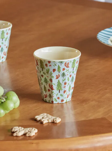 Hovedbilde MEDIUM KOPP – Happy Forest Print – Rice