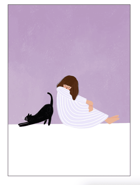 Hovedbilde PLAKAT – Girl and Cat – 30 x 40 cm – Bea ...