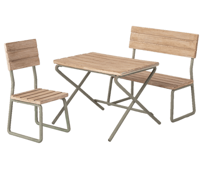 Hovedbilde HAGESETT – Benk, bord og stol – Maileg