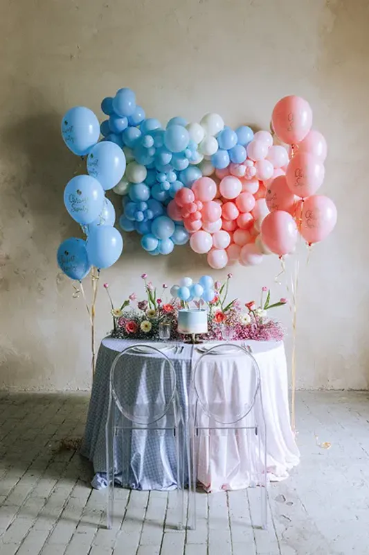 KAKETOPP – Ballonger blå – PartyDeco