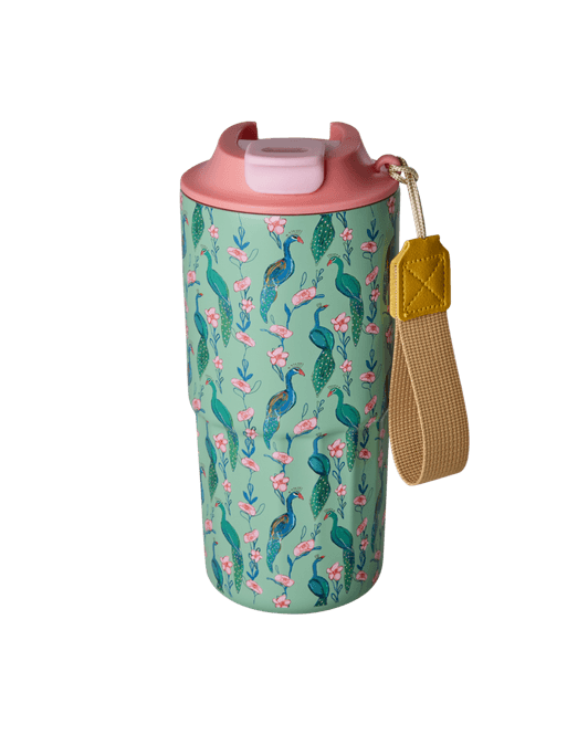 Hovedbilde TERMOKOPP – Påfugler og blomster – 580 ml ...