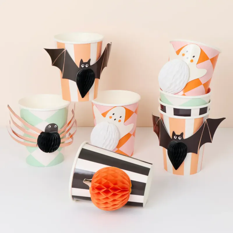 PAPPKRUS – Halloweenfigurer 3D – 8 stk. – Meri Meri