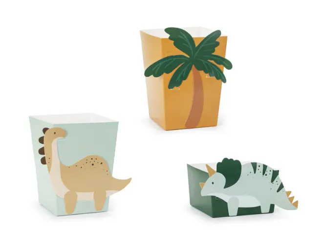 Hovedbilde SNACKBOKSER – Dinosaur – 6 pk – PartyDeco