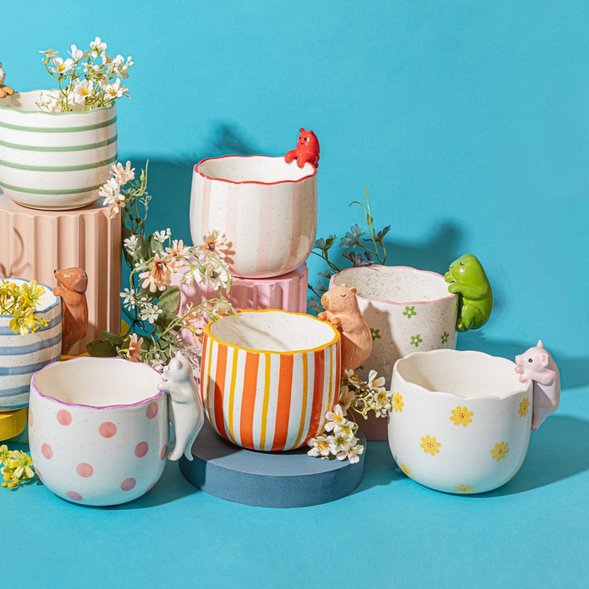 BLOMSTERPOTTE – Katt på kanten – Sass & Belle
