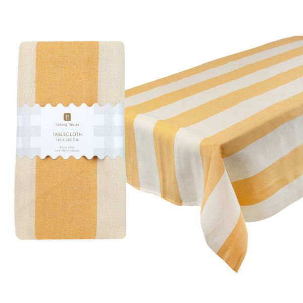 Hovedbilde DUK – Stripete gul XL – Talking Tables