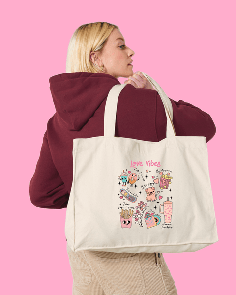 Hovedbilde SHOPPINGBAG – Love vibes Crew – Festligetrykk