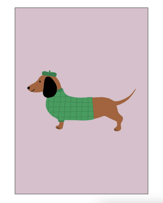 Hovedbilde PLAKAT – Dachschund – 30 x 40 cm – Maren ...