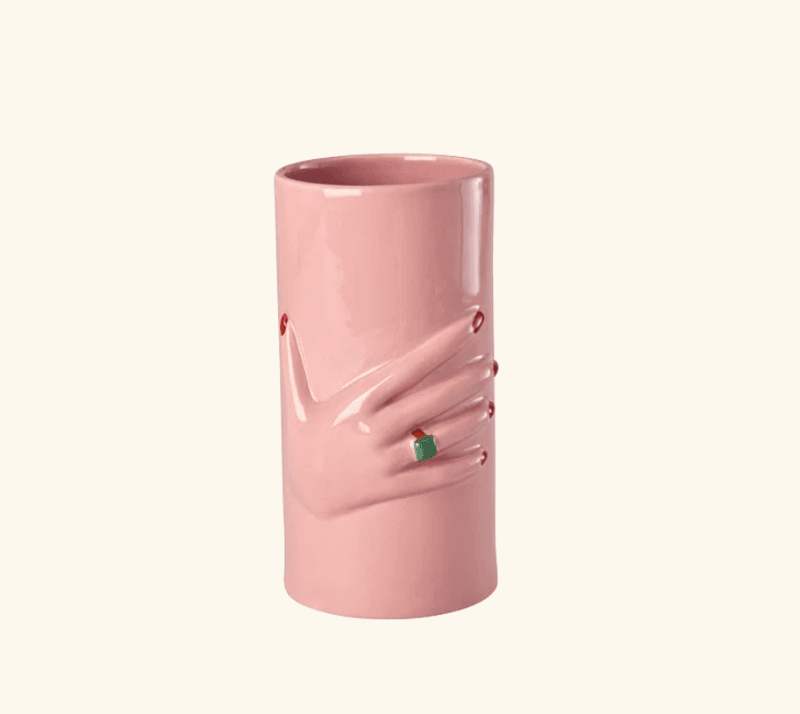 KERAMIKKVASE - Rosa Hånd - Rice