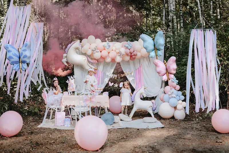 FOLIEBALLONG – Sommerfugl rosa – PartyDeco