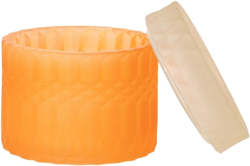 GLASSKRUKKE MED LOKK – oransje og mint