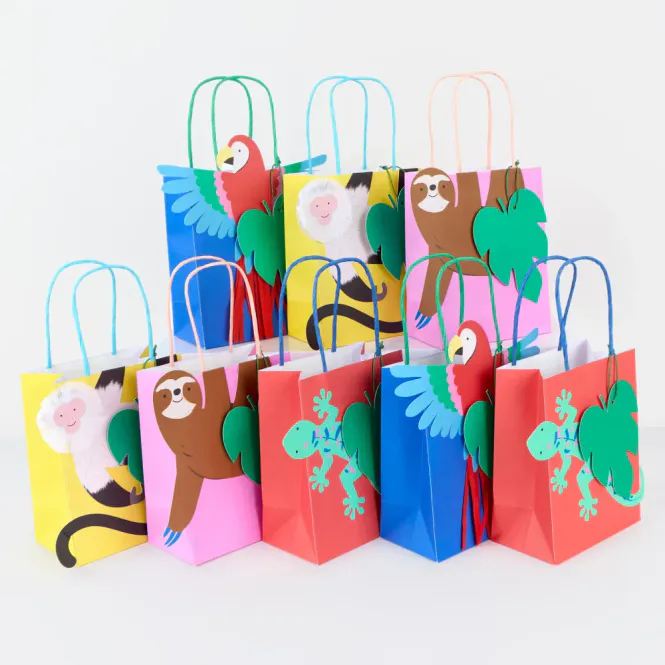 Hovedbilde PARTYPOSER – Jungeldyr – 8-pk – Meri Meri