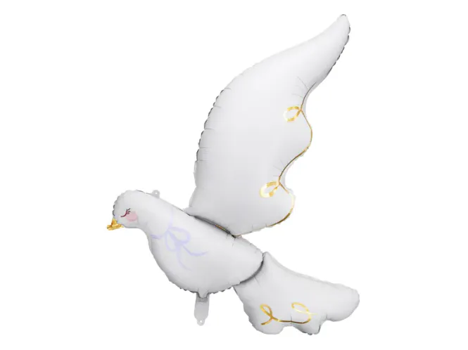 Hovedbilde FOLIEBALLONG – Due hvit med gull – PartyDeco