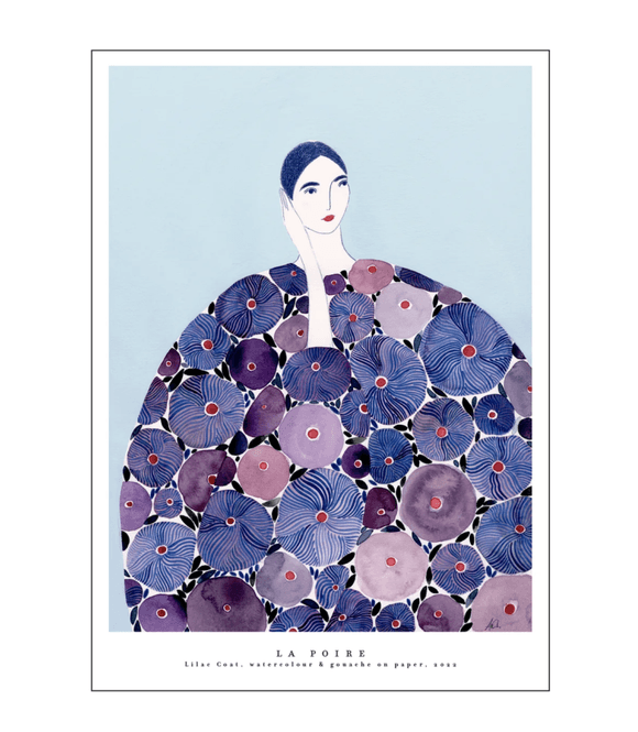 Hovedbilde PLAKAT - Lilac Coat - 50 x 70 cm.  - La Poire