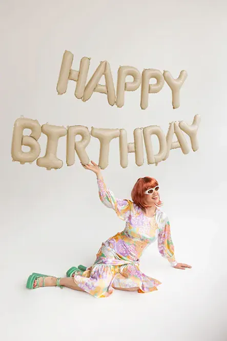 Hovedbilde BALLONG – Happy Birthday – Beige – ...