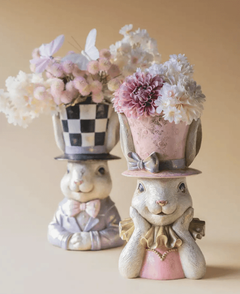 Hovedbilde PÅSKEPYNT – Kaninvase med flosshatt – Alot