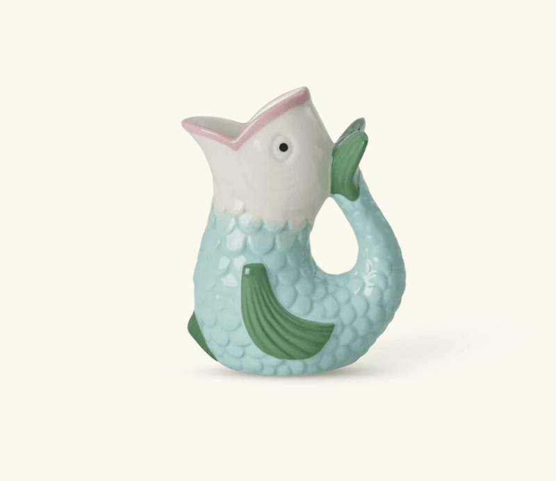 LITEN VASE – Fisk i blå og grønn – Rice