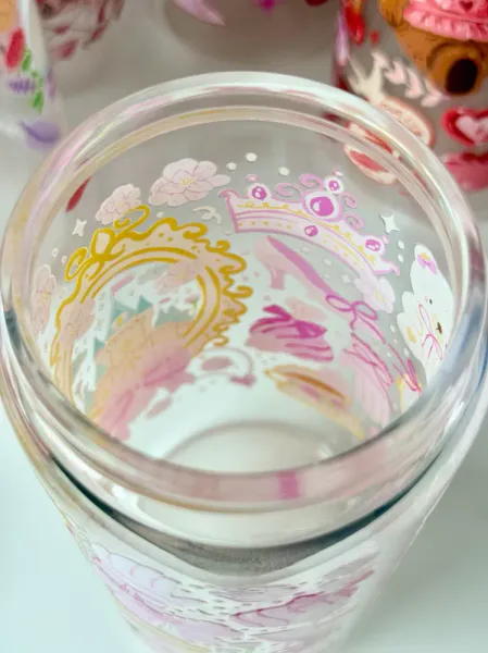 Hovedbilde DRIKKEGLASS MED LOKK OG SUGERØR – Prinsesseslott ...