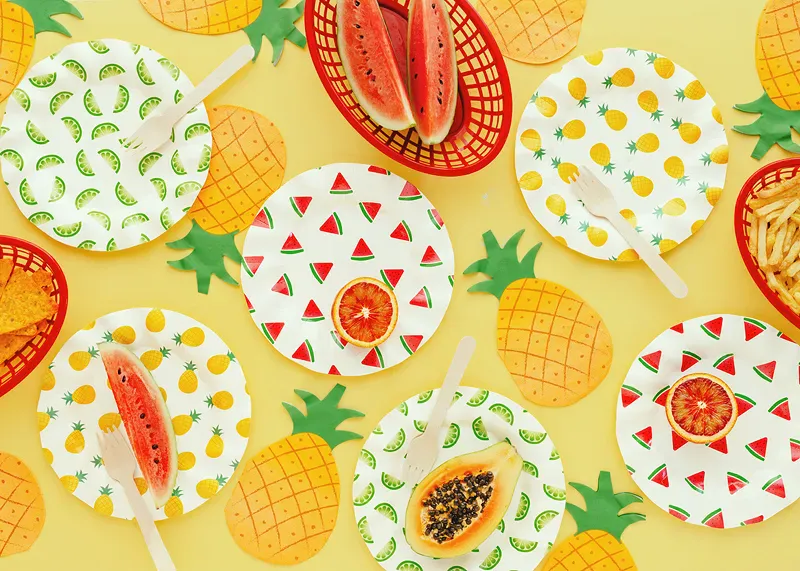 PAPPTALLERKENER – Frukt – 6 pk – PartyDeco