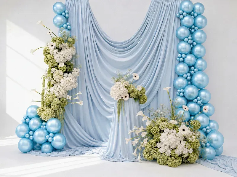 BALLONGER - Glossy - Blå - 30 cm - 10 pk - PartyDeco