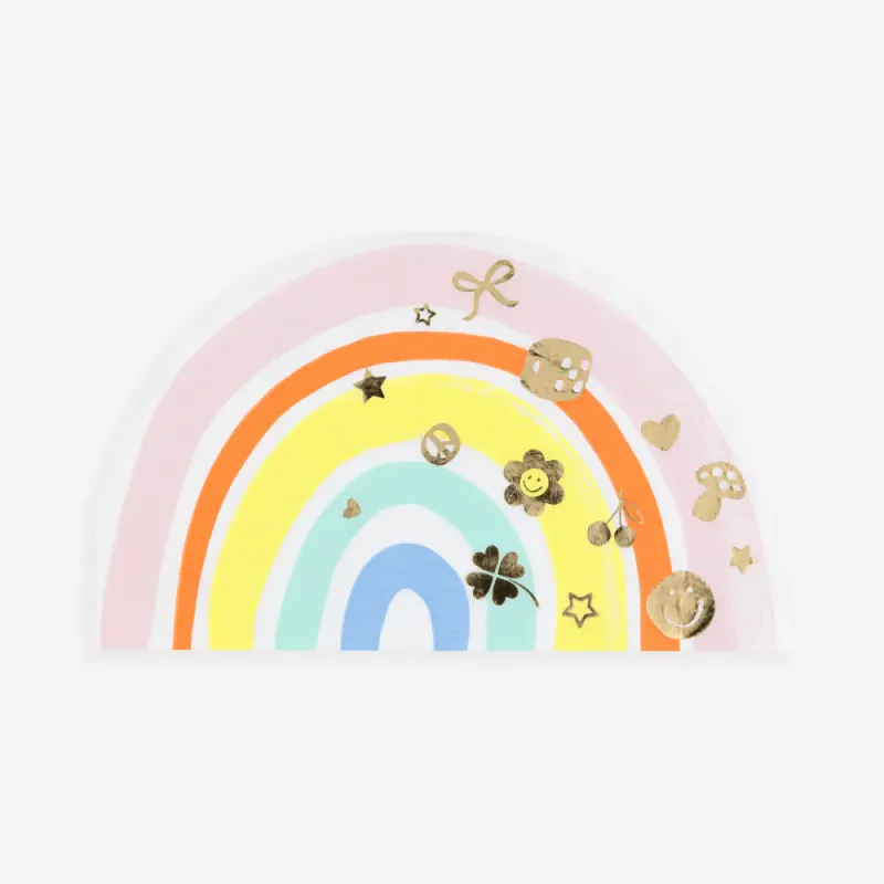 SERVIETTER – Regnbue med charms – 16-pk – Meri Meri