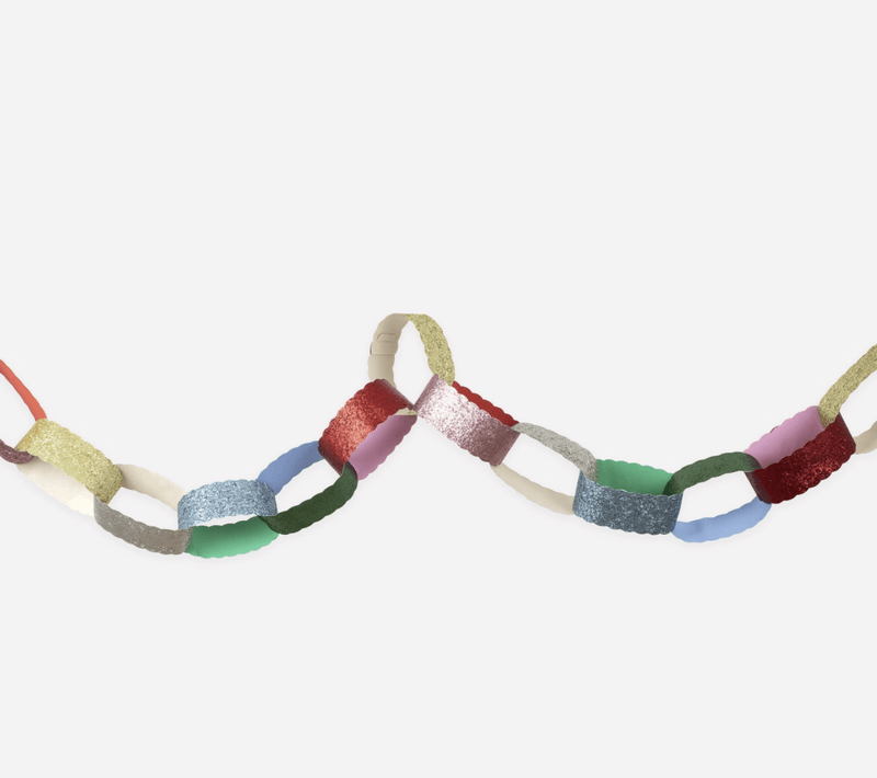STORE PAPIRLENKER – Fargerike med glitter – Meri Meri