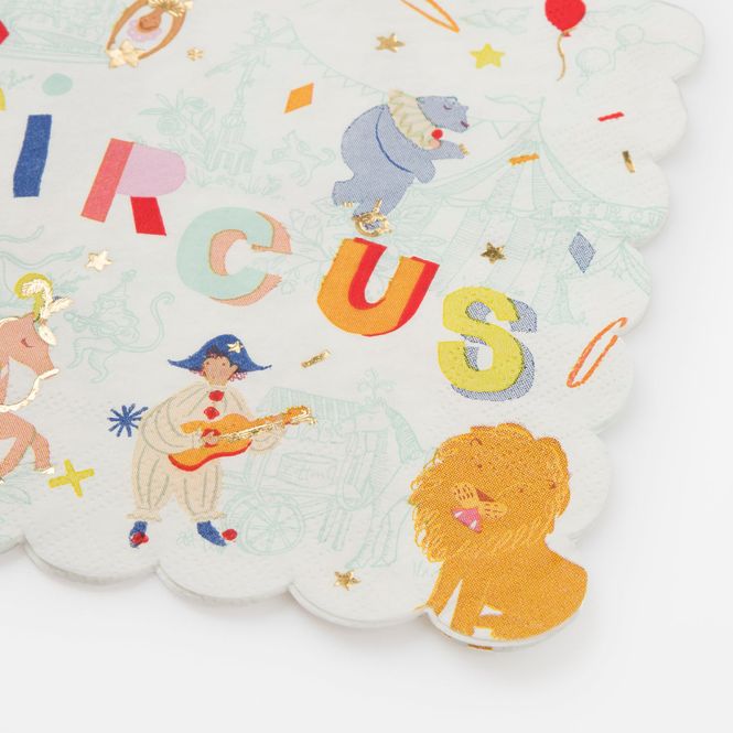Hovedbilde SERVIETTER – Sirkus – 16-pk – Meri Meri