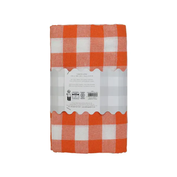 Hovedbilde DUK – Rutete oransje og hvit – Talking Tables