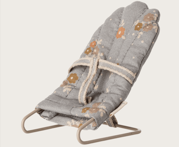 Hovedbilde VIPPESTOL TIL MY-KANIN OG BABYMUS – Grå med blomster ...