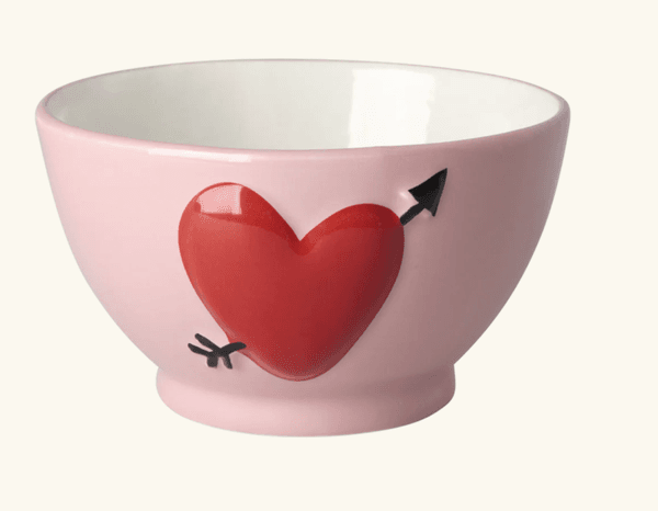Hovedbilde KERAMIKKBOLLE – Rosa med hjerte – Rice