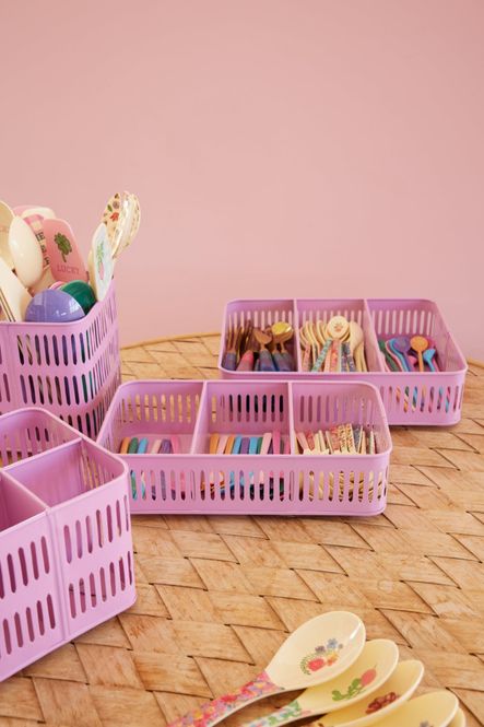 Hovedbilde STOR OPPBEVARINGSKURV TIL BESTIKK – Rosa – Rice