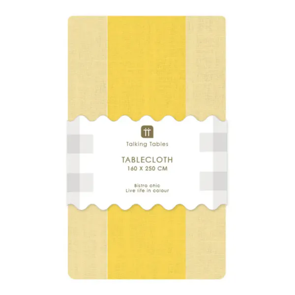 Hovedbilde DUK – Stripete gul XL – Talking Tables