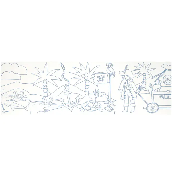 Hovedbilde  FARGELEGGINGSRULL – Sjørøvermotiv med fargestifter ...