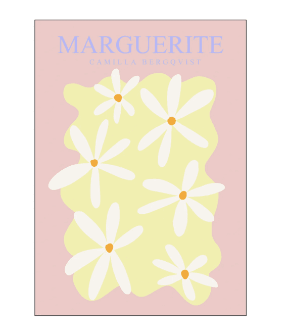 Hovedbilde PLAKAT - MARGUERITE ROSE - 50 X 70 cm. - Camilla Bergqvist 