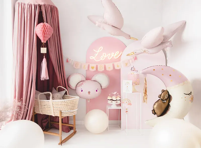FOLIEBALLONG – Lys Rosa Stork – PartyDeco