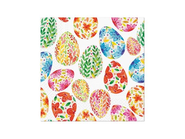 Hovedbilde SERVIETTER – Akvarell Påskeegg – 20 pk