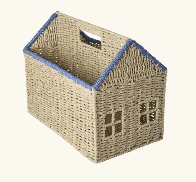 Hovedbilde KURV TIL BØKER – Blå kant – Rice