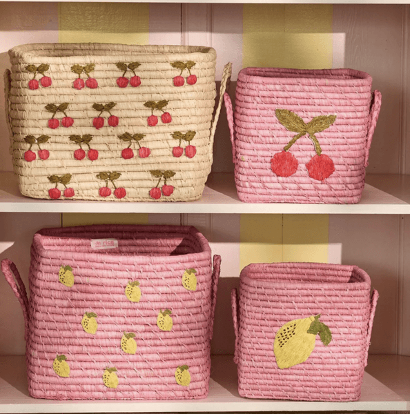 Hovedbilde LITEN KURV – Rosa med sitron – Rice